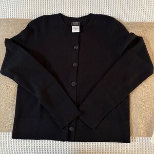 100% Authentic NEW CHANEL uniform Loose Fit  Black Button-Up Cardigan